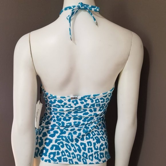 Calvin Klein V-Wire Bandeau Halter Tankini Top Size Small - Picture 4 of 10